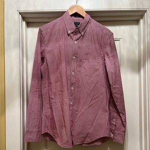 Never Worn J.Crew Men’s Button Down Shirt. Red and White Checkered